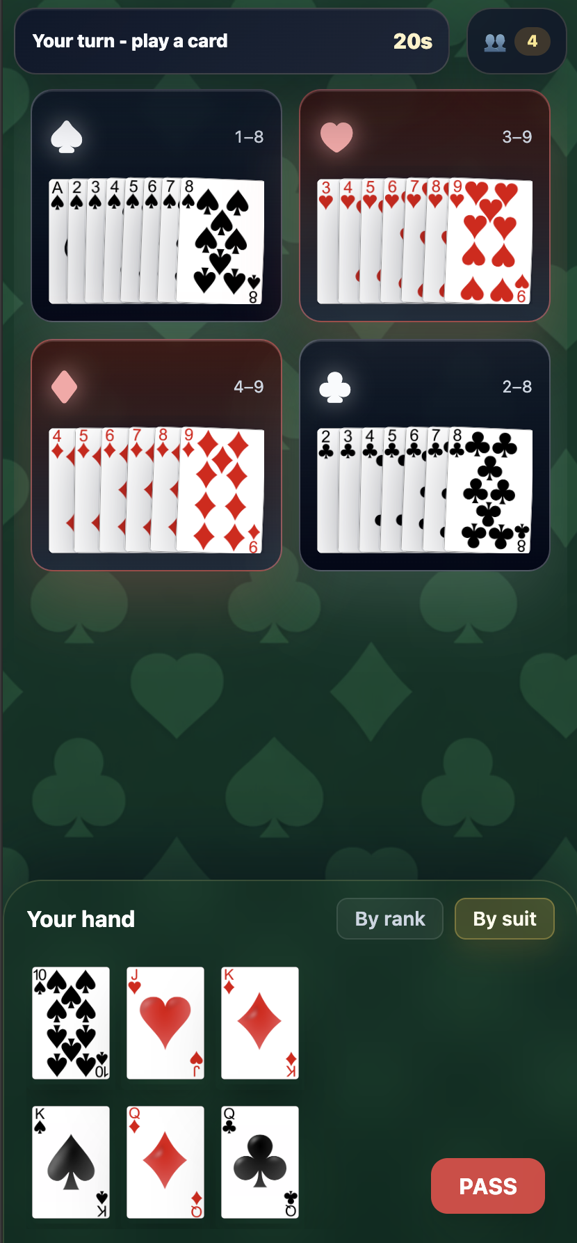 Illegal or blocked play state in Sevens Royale